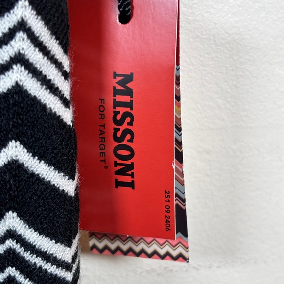 Missoni x Target Sweater Tank Dress Sz L Black & White Chevron Lightweight Retro - Picture 7 of 10